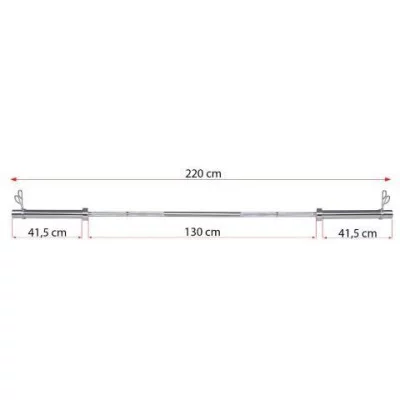 Vzpěračská tyč OLYMPIC 220cm  50mm rovná SPRINGOS