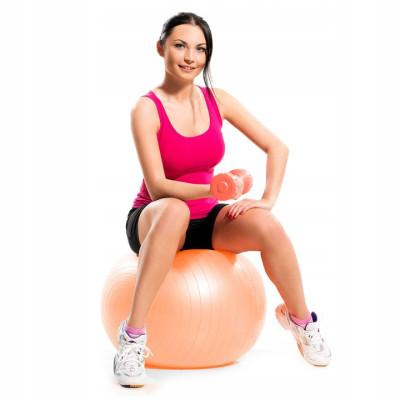 Gymnastický míč 55 cm + pumpička SPRINGOS DYNAMIC oranžový