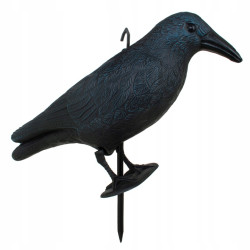 Plašič ptáků a holubů - Havran sedící 39 cm, černo-modrý SPRINGOS GA0132