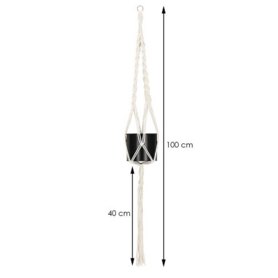 Závěs na květináč 100 cm SPRINGOS MACRAME