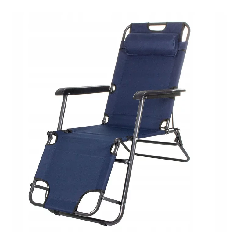 Zahradní polohovací křeslo SPRINGOS RELAX tmavě modré Zahradní polohovací křeslo SPRINGOS RELAX tmavě modré