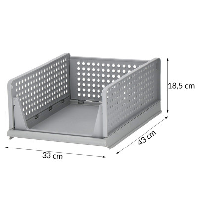 Multifunkční stohovatelný organizér šedý SPRINGOS HA2015