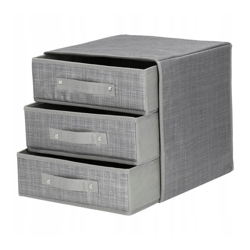 Úložný box se zásuvkami 30x30x30 cm SPRINGOS HA3018 šedý Úložný box se zásuvkami 30x30x30 cm SPRINGOS HA3018 šedý