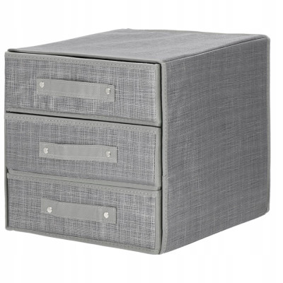 Úložný box se zásuvkami 30x30x30 cm SPRINGOS HA3018 šedý
