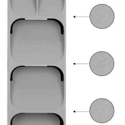 Příborník 5 přihrádek, šedý SPRINGOS HA3067