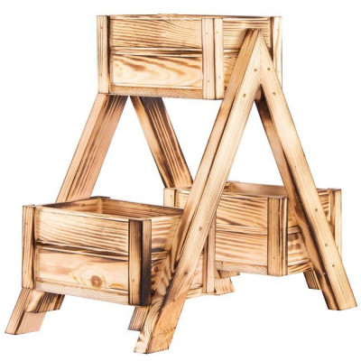 Dřevěný záhon se 3 truhlíky SPRINGOS KWD