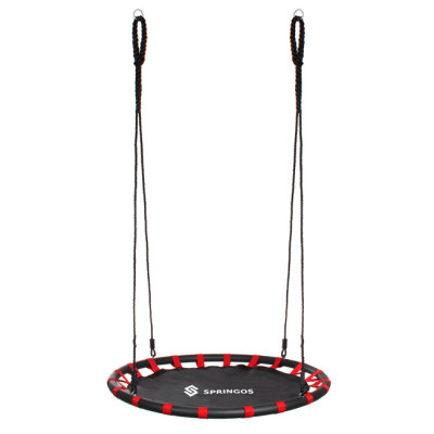 Zahradní houpačka SPRINGOS ČAPÍ HNÍZDO 110 cm černáčervená