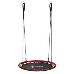 Zahradní houpačka SPRINGOS ČAPÍ HNÍZDO 110 cm černáčervená