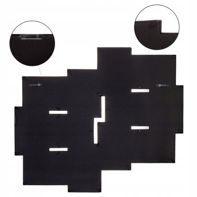 Fotorámeček na 12 fotek, 59x50 cm, černý SPRINGOS PANORAMA