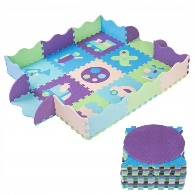 Pěnová podložka na hraní Puzzle Doprava sada 77 dílů SPRINGOS