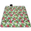 Pikniková deka 200x160 cm, zeleno-červená SPRINGOS FLOWERS