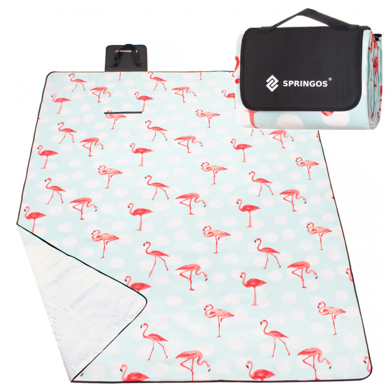 Pikniková deka 170x130 cm, plameňáci SPRINGOS FLAMINGO Pikniková deka 170x130 cm, plameňáci SPRINGOS FLAMINGO
