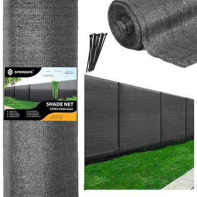 Stínící tkanina 150cm x 25m, 90% zastínění, šedá SPRINGOS SN0027