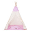 Teepee stan pro děti SPRINGOS Růžový s puntíky