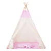 Teepee stan pro děti SPRINGOS Růžový s hvězdami