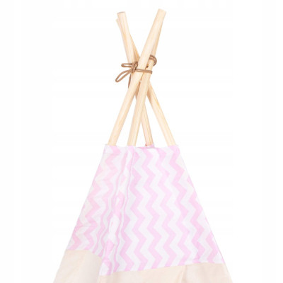 Teepee stan pro děti SPRINGOS Růžový Zigzag