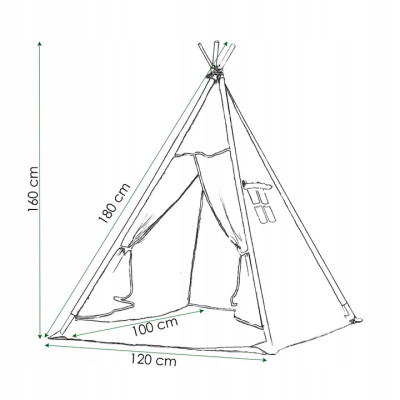 Teepee stan pro děti SPRINGOS Růžový Zigzag