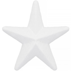 Polystyrenová hvězda - 12 cm, bílá SPRINGOS CA0235