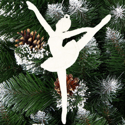 Vánoční ozdoby - Baletka, bílá, sada 2ks