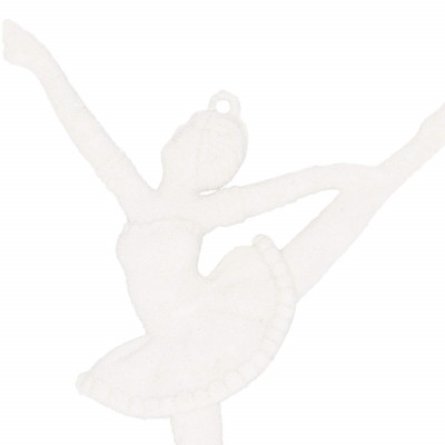 Vánoční ozdoby - Baletka, bílá, sada 2ks