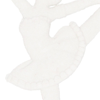 Vánoční ozdoby - Baletka, bílá, sada 2ks