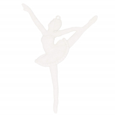 Vánoční ozdoby - Baletka, bílá, sada 2ks
