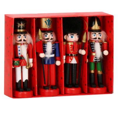 Sada Louskáčků - Vojáci ve zbroji 13,5 cm, 4ks