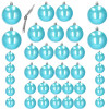 Vánoční baňky perleťově modré - sada 37ks