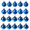 Vánoční baňky tmavě modré mix - 4cm, sada 20ks