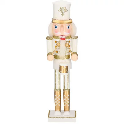 Louskáček - Voják s bubínkem 38 cm, zlatý