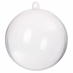Vánoční baňka Koule průhledné 16cm