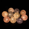 LED světelný řetěz Bavlněné koule 6cm - 2m, 10LED, 2xAA, teplá bílá