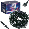 LED světelný řetěz - 19,5m, 300LED, IP44, studená bílá