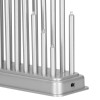 LED vánoční svícen - 33 svíček, 32cm, 3xAA, stříbrný