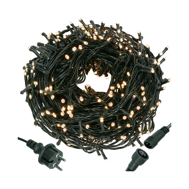 LED světelný řetěz - 91,5m, 1500LED, IP44, teplá bílá LED světelný řetěz - 91,5m, 1500LED, IP44, teplá bílá