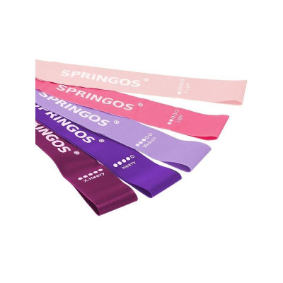 Sada posilovacích gum 5x30 cm SPRINGOS VARIO II 5ks