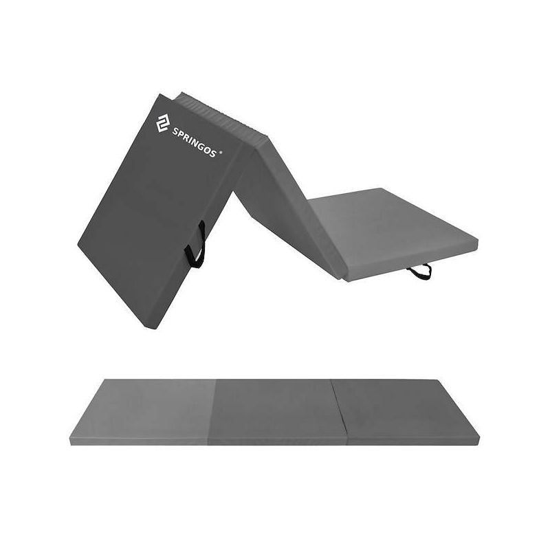Žíněnka skládací třídílná 180x60x5,5 cm SPRINGOS GYMTEX šedá Žíněnka skládací třídílná 180x60x5,5 cm SPRINGOS GYMTEX šedá