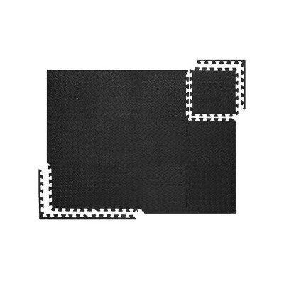 Pěnová puzzle podložka 30x30x1 cm sada 12ks SPRINGOS FM0022 černá