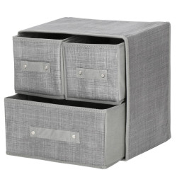 Úložný box se zásuvkami šedý SPRINGOS HA3031