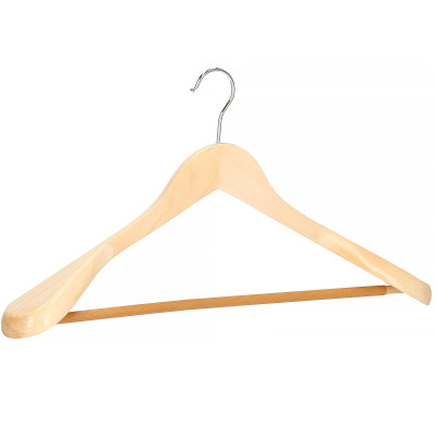 Dřevěné ramínka na šaty 45 cm, přírodní SPRINGOS HG0050