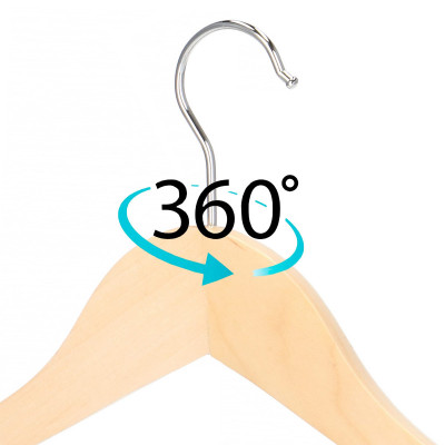 Dřevěné ramínka na šaty 45 cm, přírodní SPRINGOS HG0050
