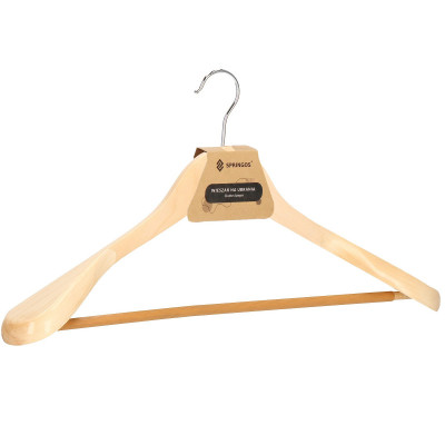 Dřevěné ramínka na šaty 45 cm, přírodní SPRINGOS HG0050