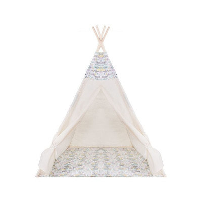 Teepee stan pro děti SPRINGOS Barevná pírka