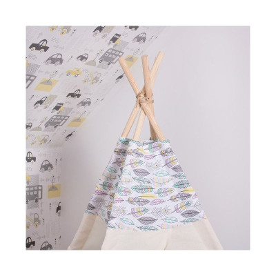 Teepee stan pro děti SPRINGOS Barevná pírka