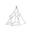 Teepee stan pro děti SPRINGOS Barevná pírka