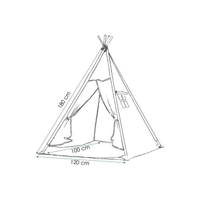 Teepee stan pro děti SPRINGOS Barevná pírka