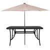 Zahradní stůl 150x90 cm SPRINGOS TOSCANA BLACK černý