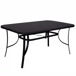 Zahradní stůl 150x90 cm SPRINGOS TOSCANA BLACK černý