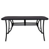 Zahradní stůl 150x90 cm SPRINGOS TOSCANA BLACK černý