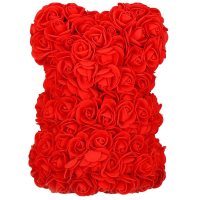Medvídek z růží 30 cm, červený SPRINGOS ROSE BEAR